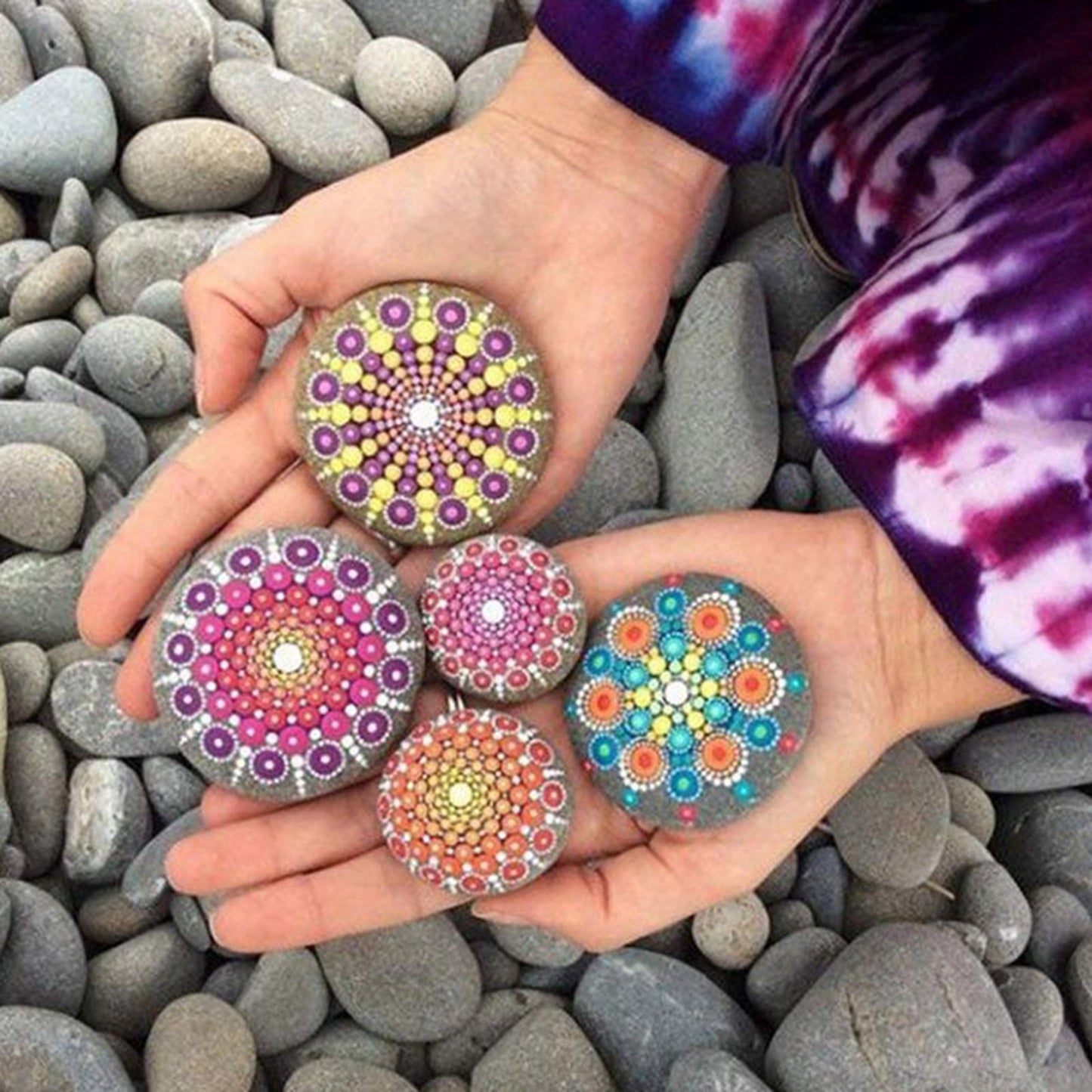 47Pcs Mandala Dotting Tools Art For Rock Painting Kit Dot Pen Paint Stencil