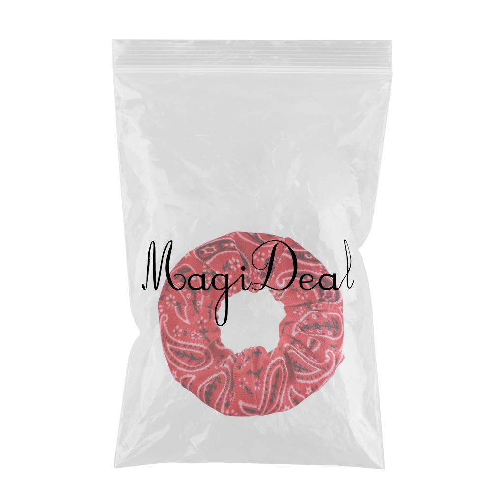 5pcs VELVET HAIR SCRUNCHIES ELASTIC SCRUNCHY HAIR BANDS TIE ROPES Red
