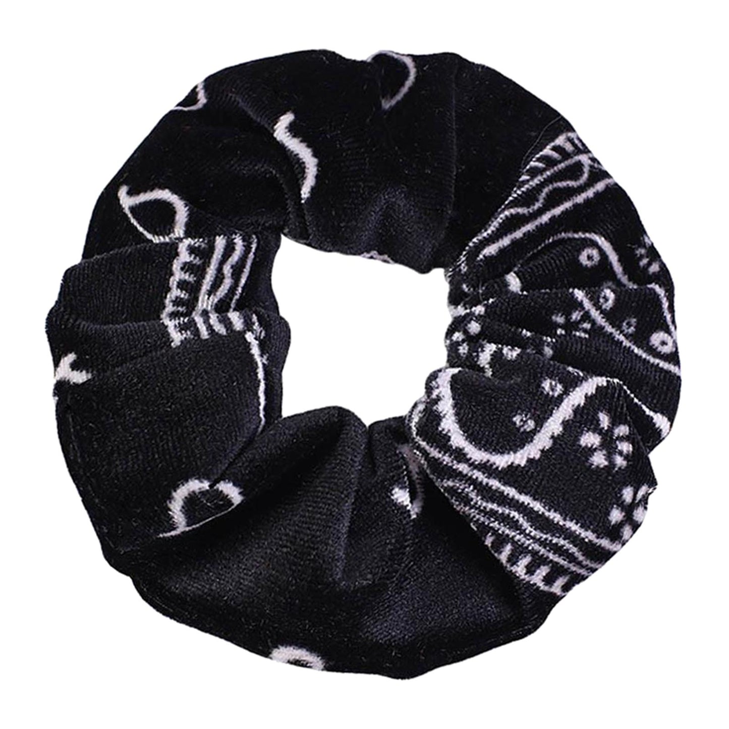 5pcs VELVET HAIR SCRUNCHIES ELASTIC SCRUNCHY HAIR BANDS TIE ROPES Black