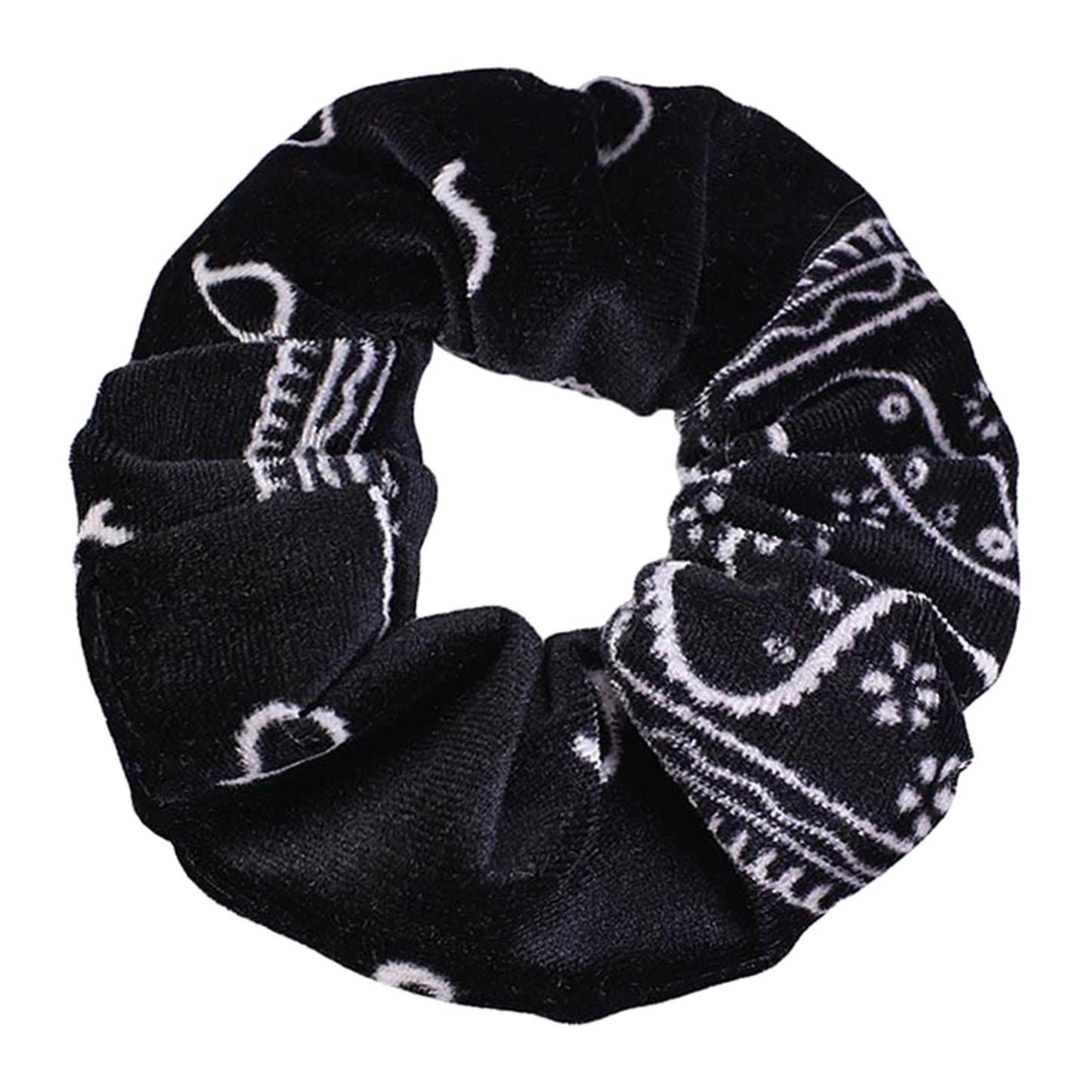 5pcs VELVET HAIR SCRUNCHIES ELASTIC SCRUNCHY HAIR BANDS TIE ROPES Black