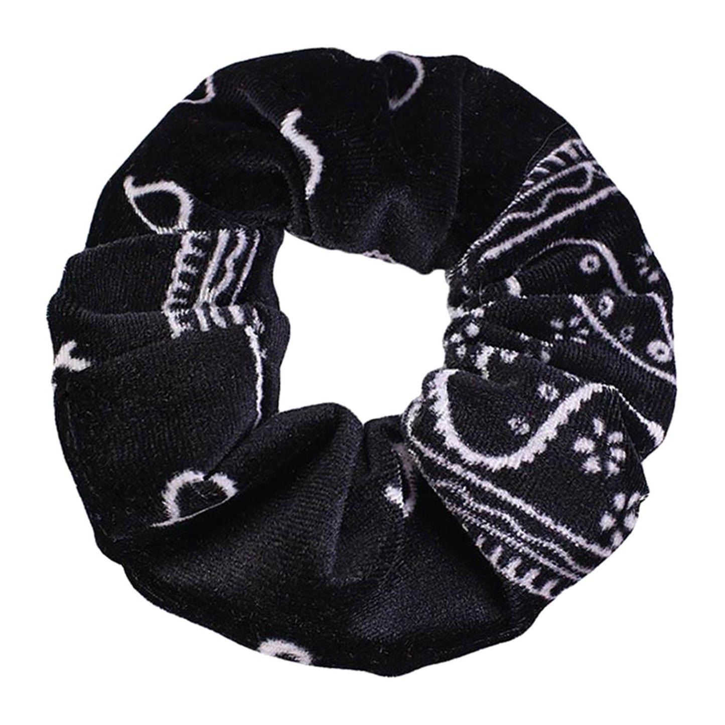 5pcs VELVET HAIR SCRUNCHIES ELASTIC SCRUNCHY HAIR BANDS TIE ROPES Black