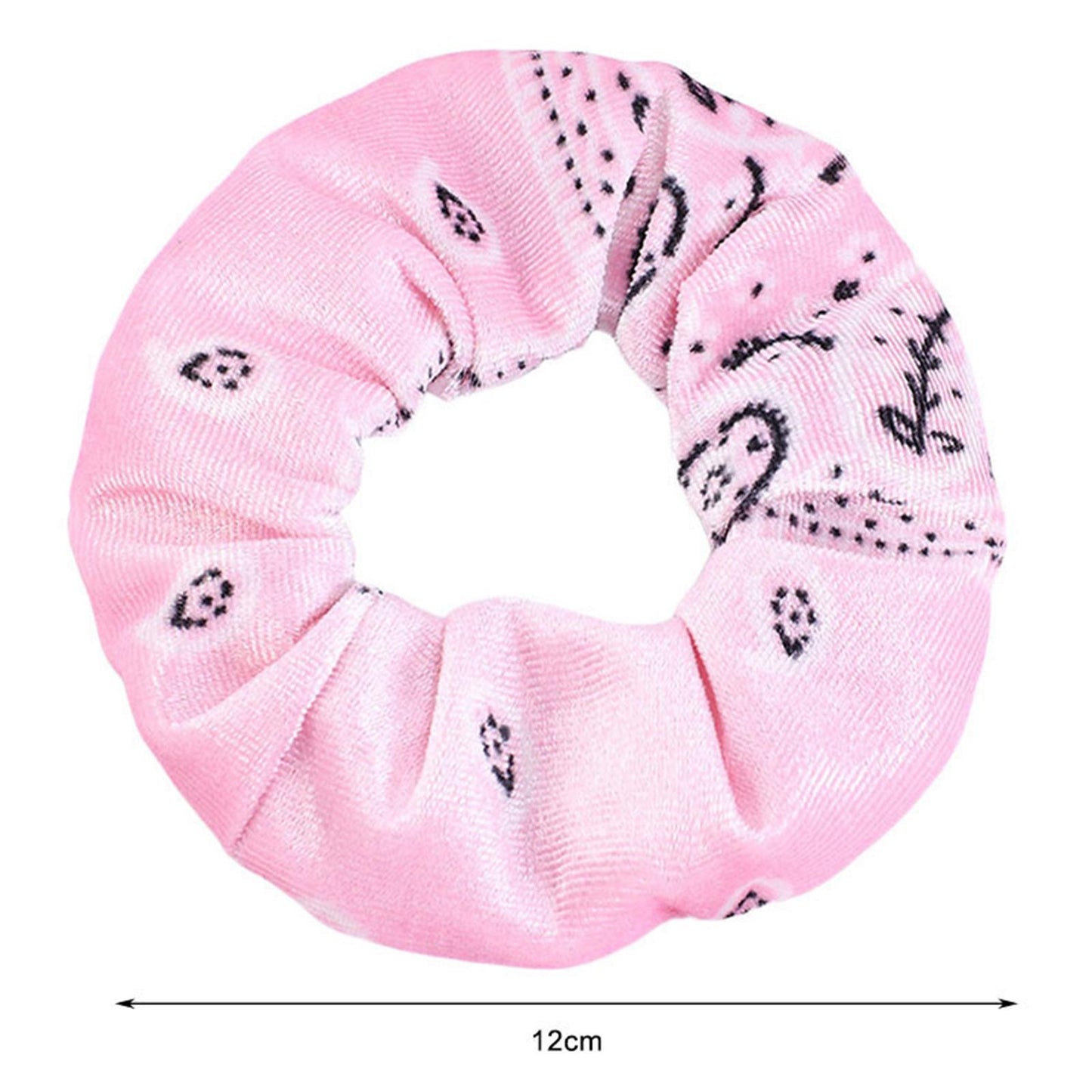 5pcs VELVET HAIR SCRUNCHIES ELASTIC SCRUNCHY HAIR BANDS TIE ROPES Pink