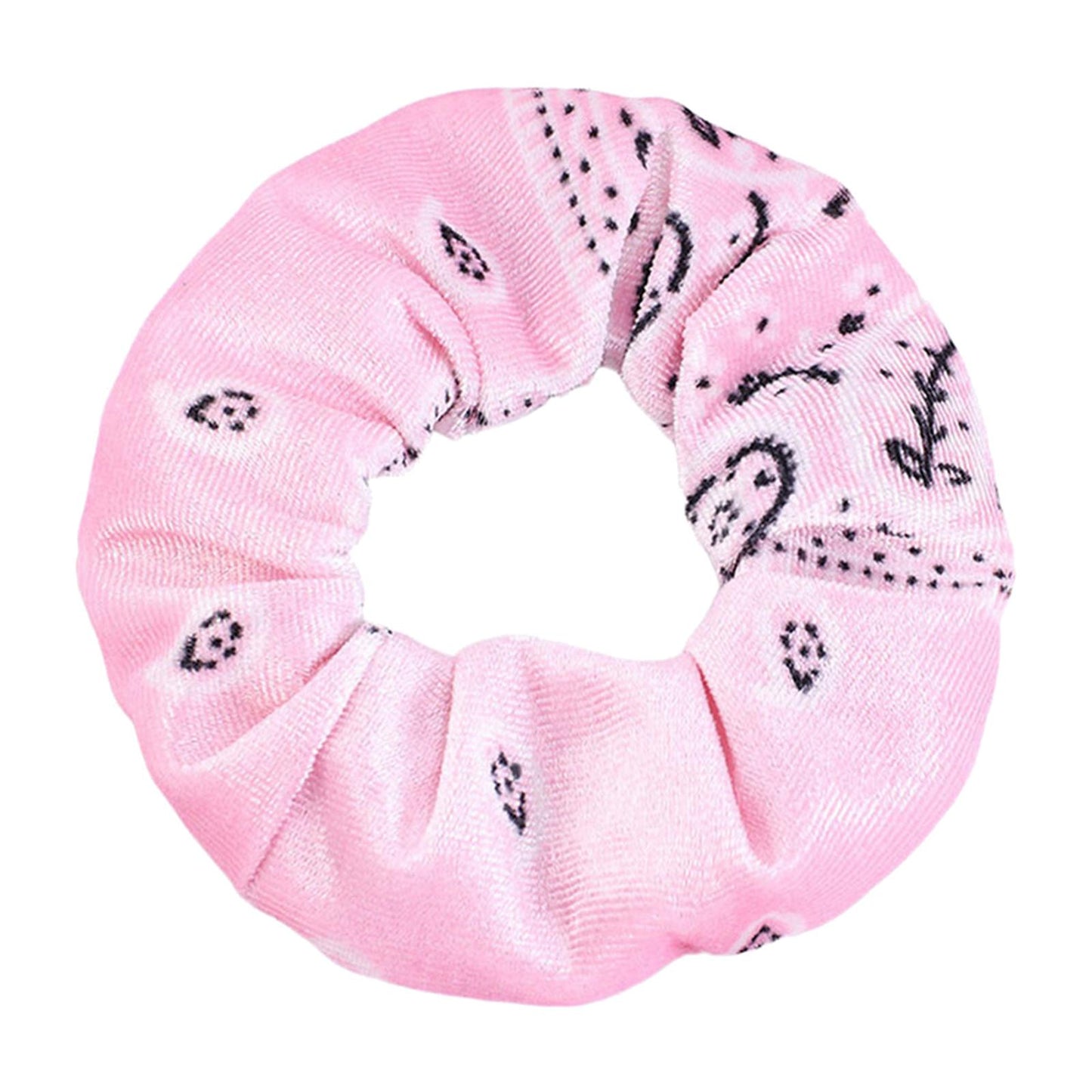 5pcs VELVET HAIR SCRUNCHIES ELASTIC SCRUNCHY HAIR BANDS TIE ROPES Pink