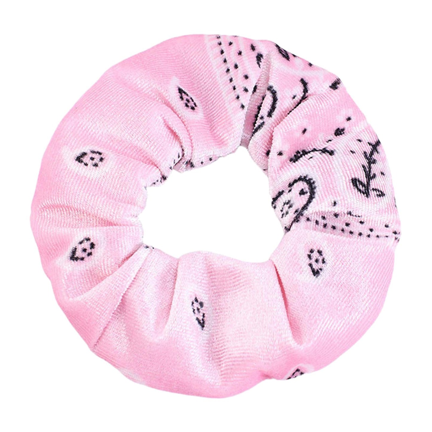 5pcs VELVET HAIR SCRUNCHIES ELASTIC SCRUNCHY HAIR BANDS TIE ROPES Pink