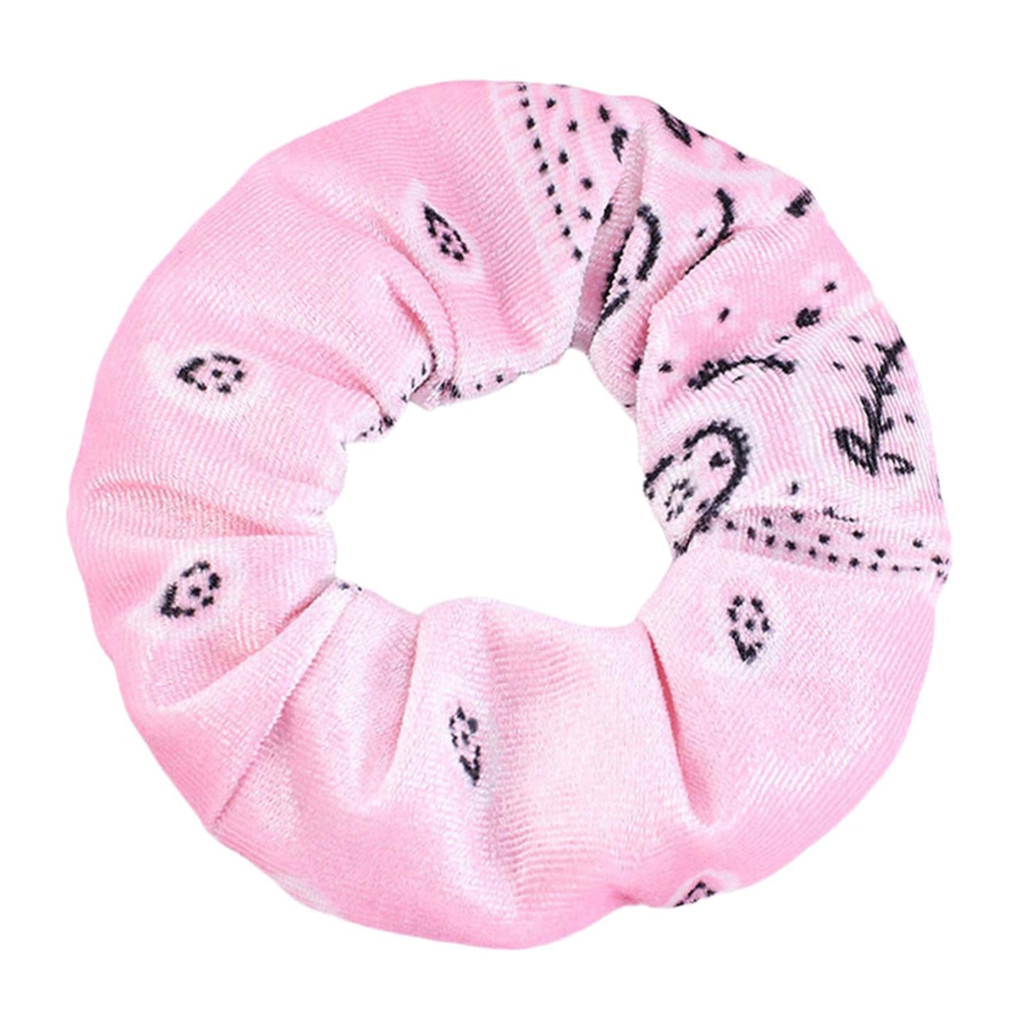 5pcs VELVET HAIR SCRUNCHIES ELASTIC SCRUNCHY HAIR BANDS TIE ROPES Pink