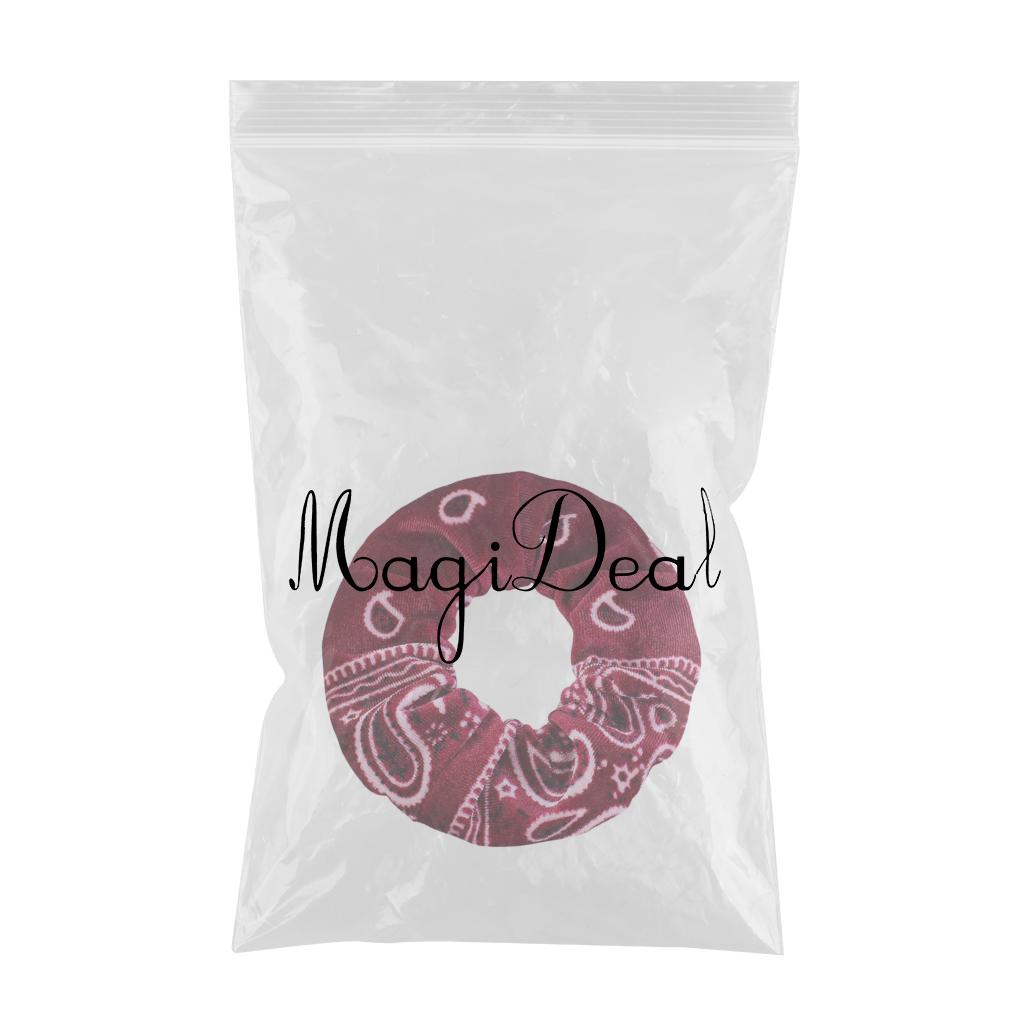 5pcs VELVET HAIR SCRUNCHIES ELASTIC SCRUNCHY HAIR BANDS TIE ROPES Burgundy