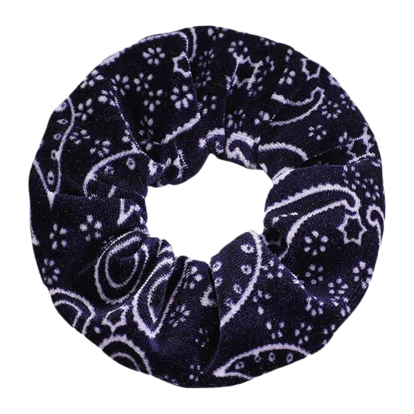 5pcs VELVET HAIR SCRUNCHIES ELASTIC SCRUNCHY HAIR BANDS TIE ROPES Navy