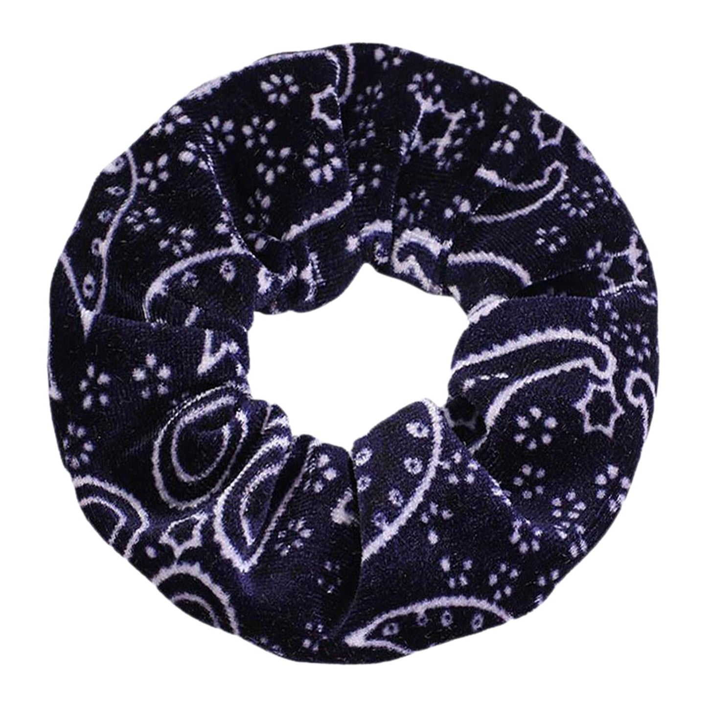 5pcs VELVET HAIR SCRUNCHIES ELASTIC SCRUNCHY HAIR BANDS TIE ROPES Navy