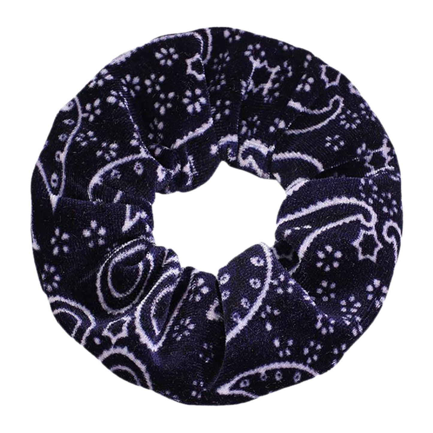 5pcs VELVET HAIR SCRUNCHIES ELASTIC SCRUNCHY HAIR BANDS TIE ROPES Navy