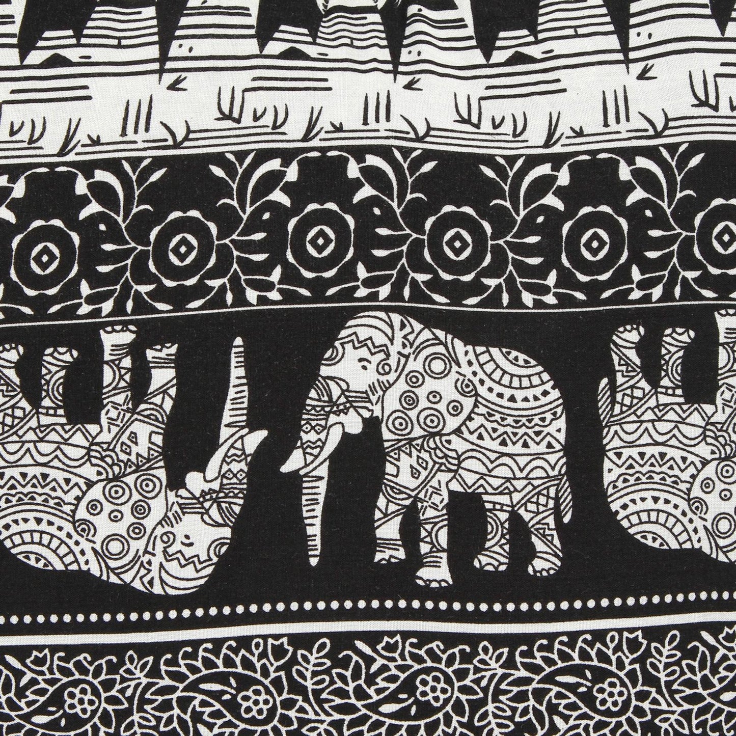 Bohemian Cotton Hippie Crossbody Bag Hobo Sling Bag Messenger Shoulder Bags Black