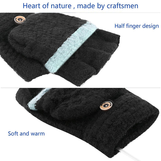 Warm Unisex Heated Gloves Thermal Heat Gloves Climbing Snowboarding Winter