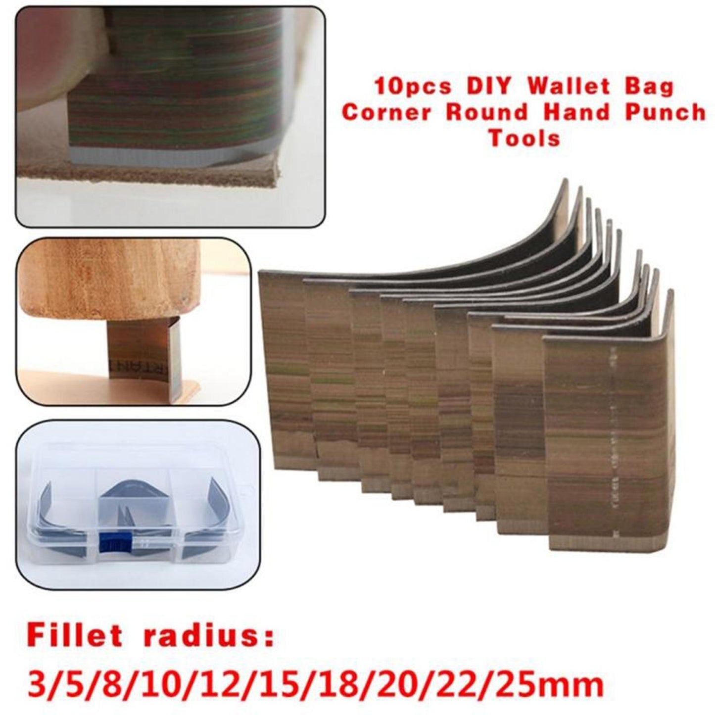 Round Corner Cutter Edge Set Wallet Belt Handwork Cutter Metal Corner Punch