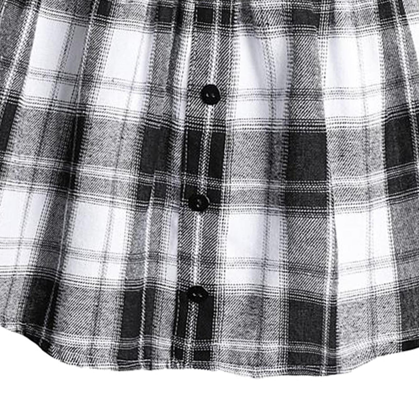 Plaid Half Skirt Girls T-Shirt Hoodies False Bottom Extender Down White