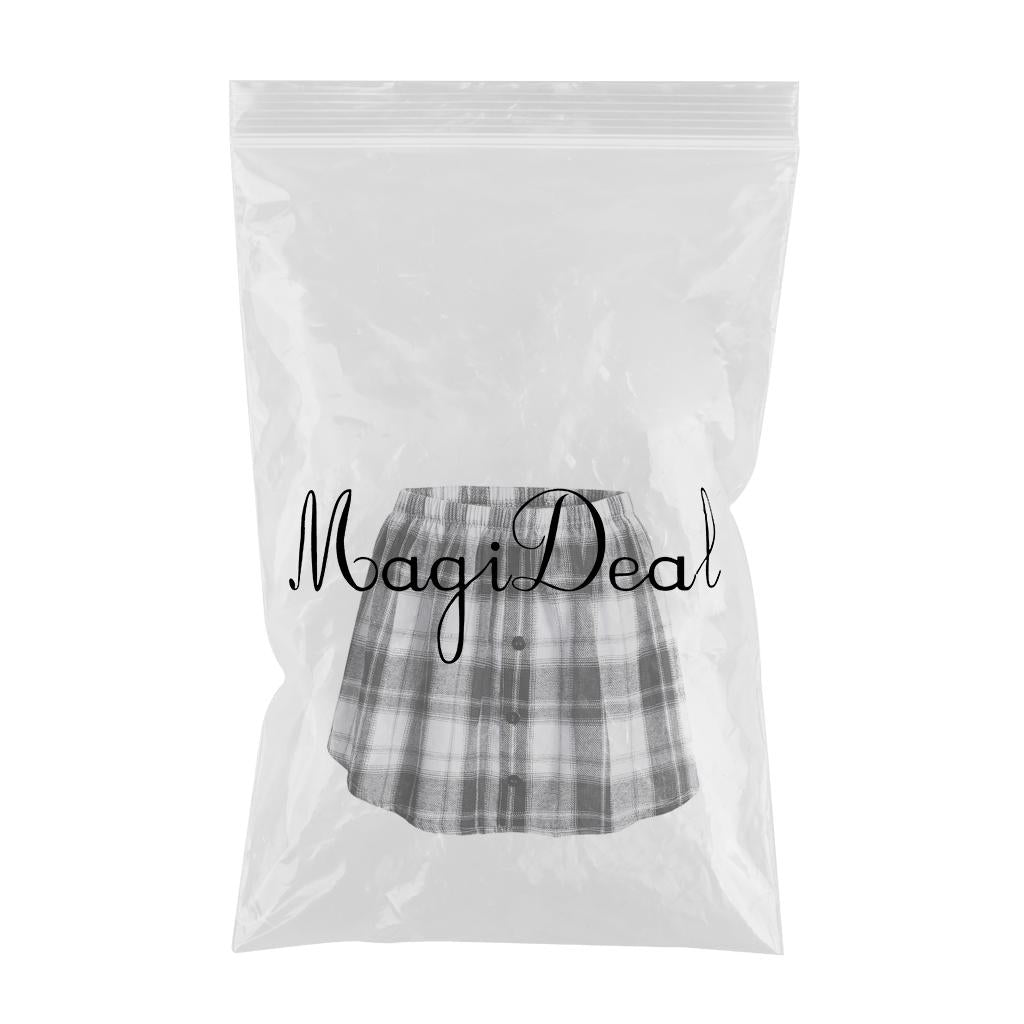 Plaid Half Skirt Girls T-Shirt Hoodies False Bottom Extender Down White