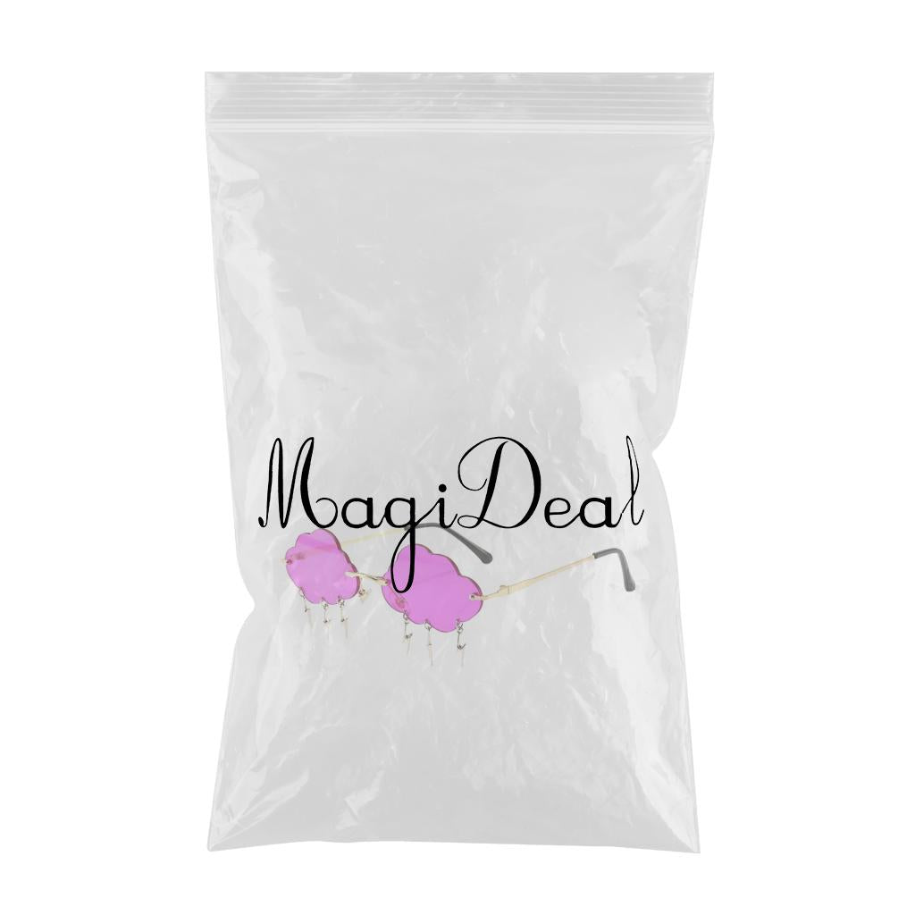 Cloud Sunglasses Lightning Tassel Pendants Colored Lens Eyewear Purple