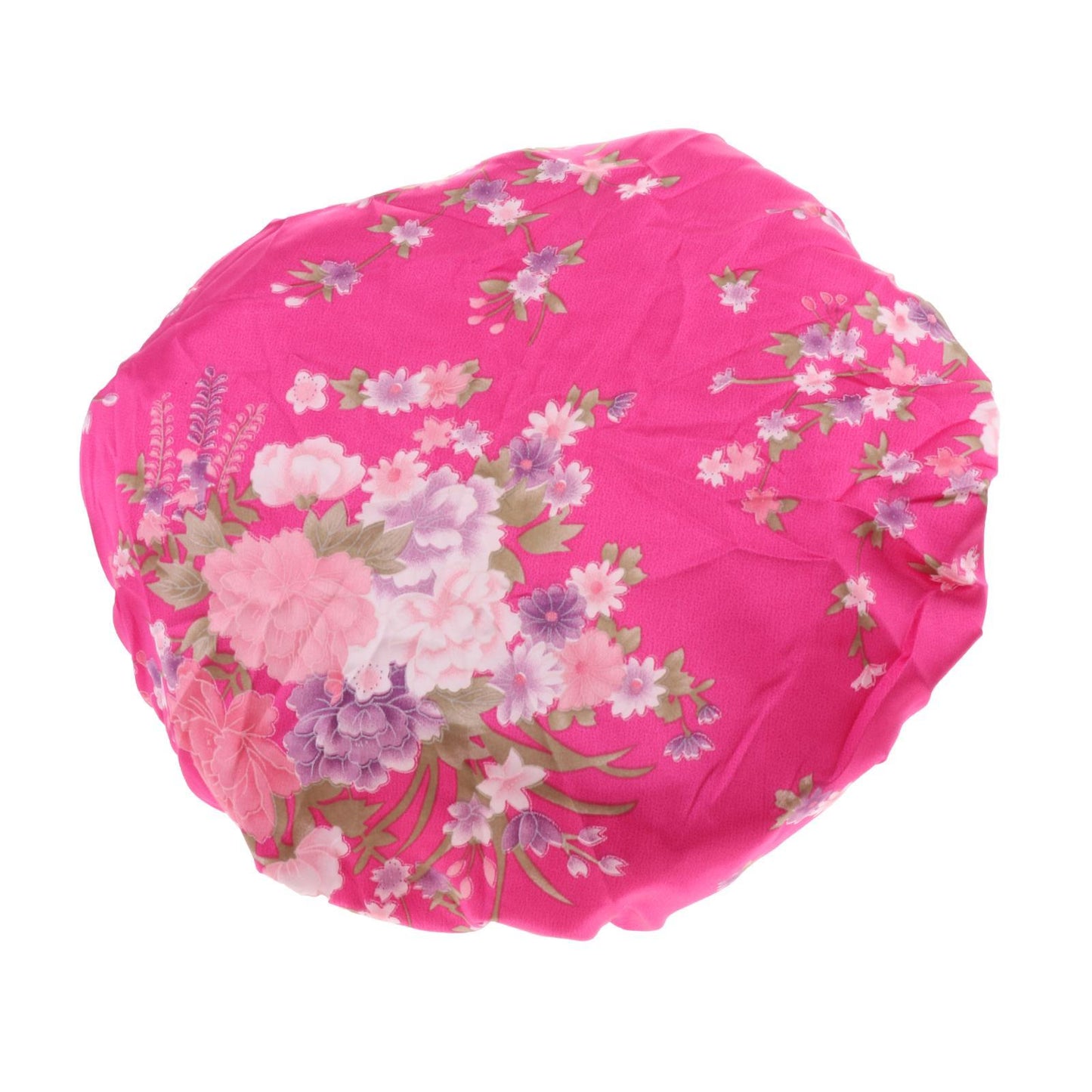 Satin Women Sleep Cap Night Wrap Elastic Sleeping Bonnet Rose Red