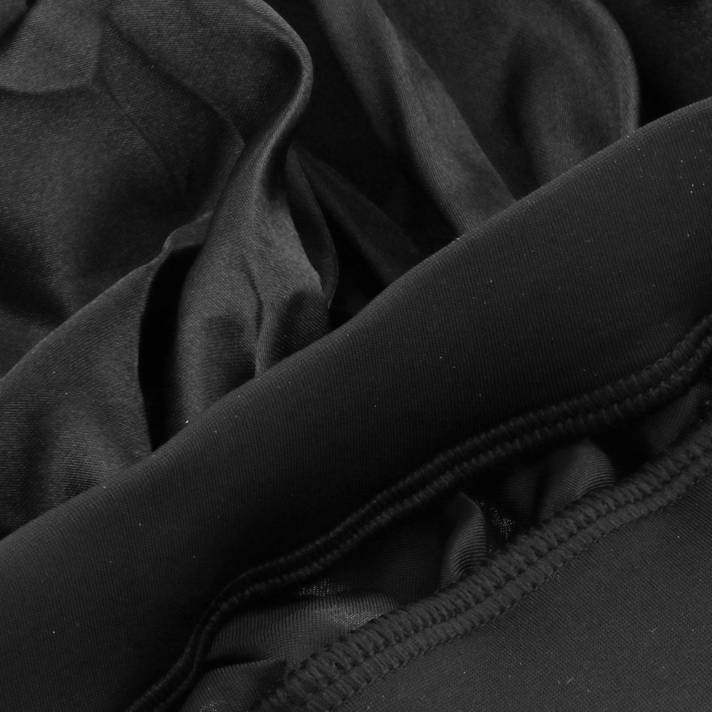 Satin Women Sleep Cap Night Wrap Elastic Sleeping Bonnet Black