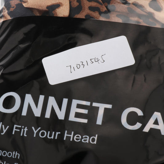Satin Women Sleep Cap Night Wrap Elastic Sleeping Bonnet Leopard