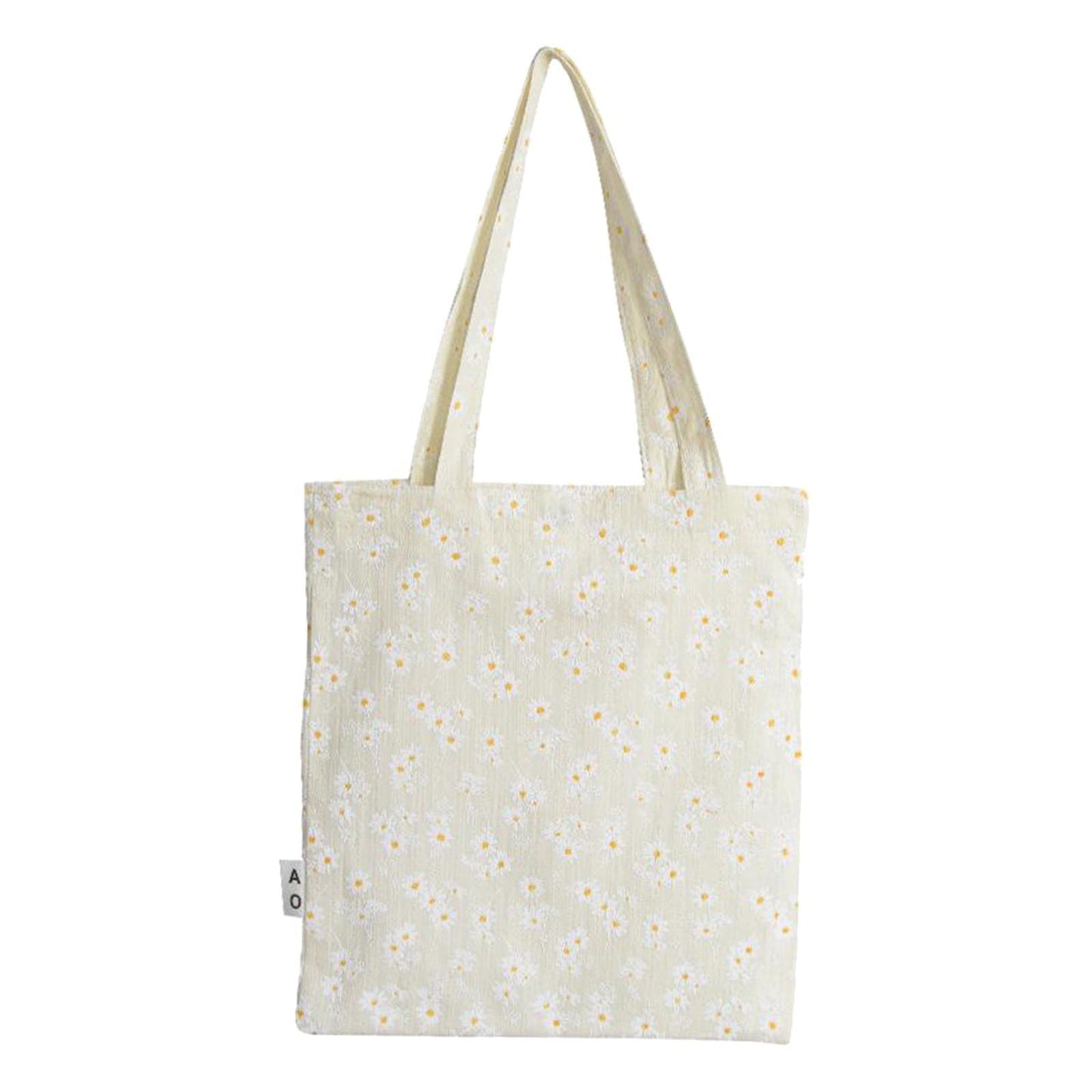 Shopping Shoulder Tote Shopper Bags Cotton Canvas Daisy Satchel Bag Style 2