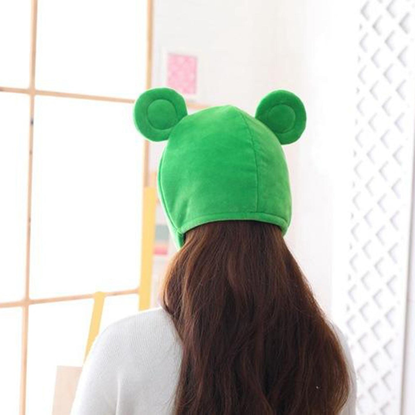Cartoon Funny Plush Frog Big Eye Hat Cosplay Costume Dress Up Hat Headgear