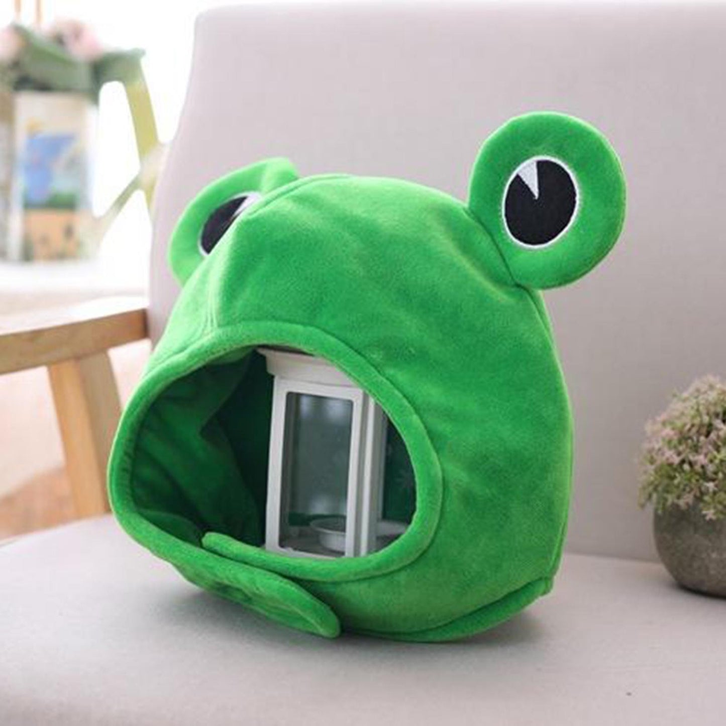 Cartoon Funny Plush Frog Big Eye Hat Cosplay Costume Dress Up Hat Headgear