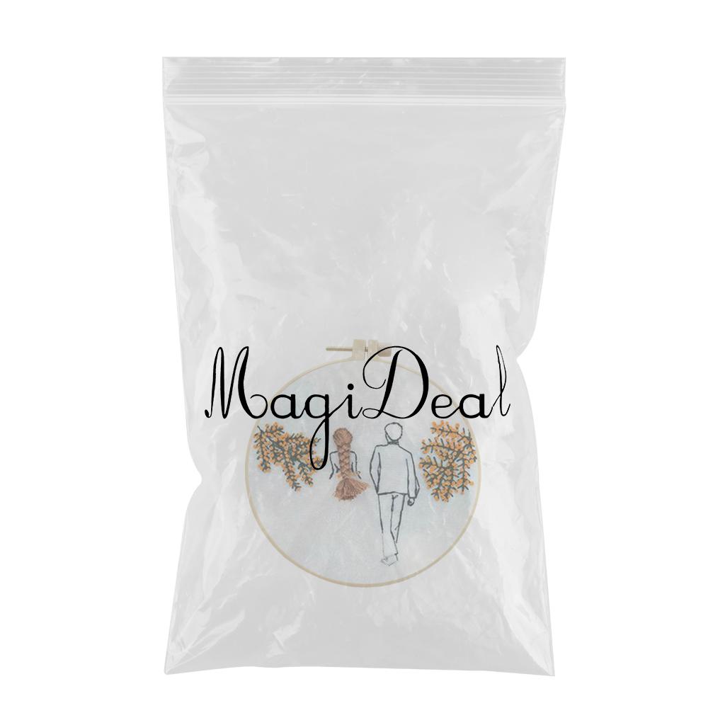 Needle Embroidery Kit with Basic Tools Wedding Valentine's Day Decoration D