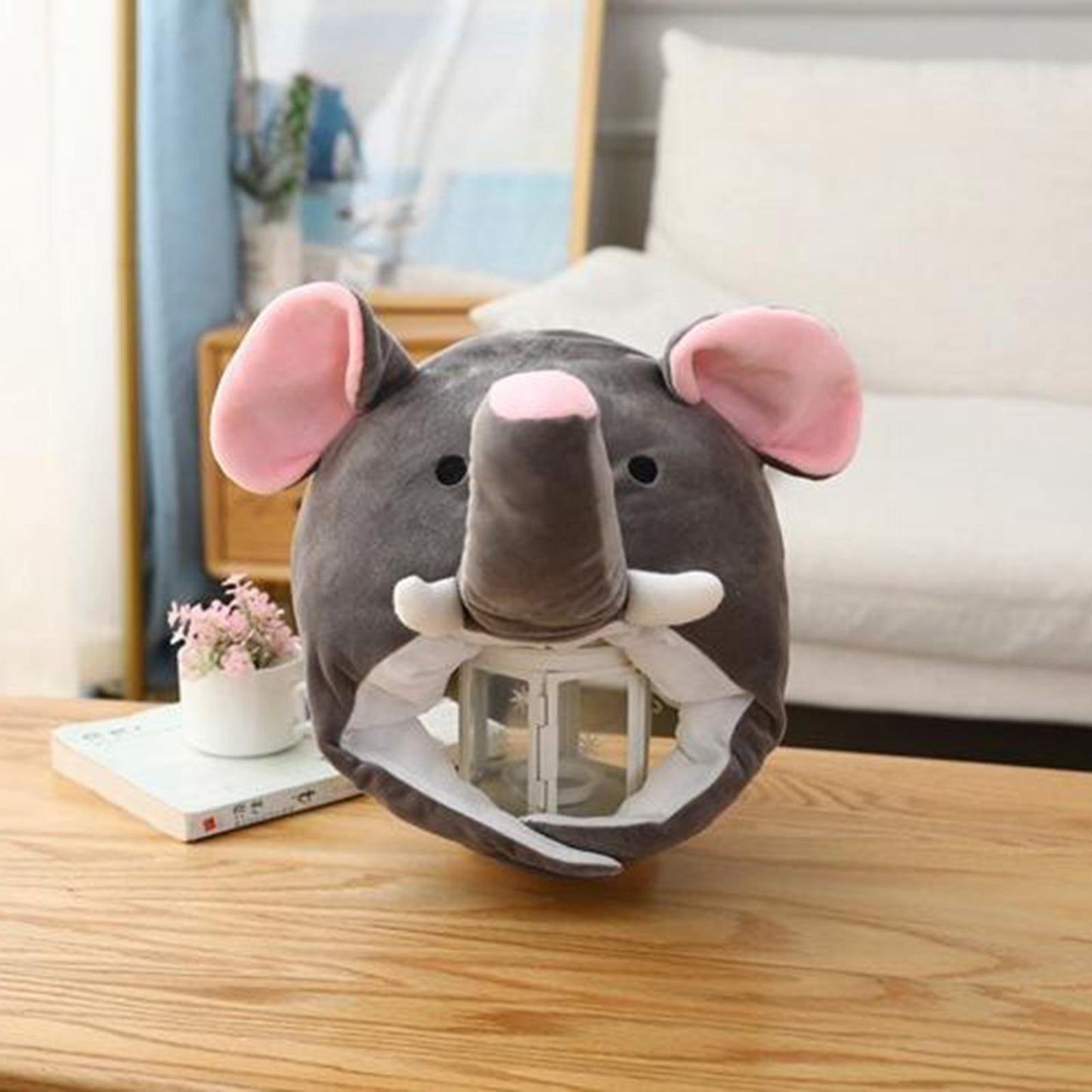Party Hat Elephant Gray Cosplay Costume Headdress Animal Novelty Beanie Hats