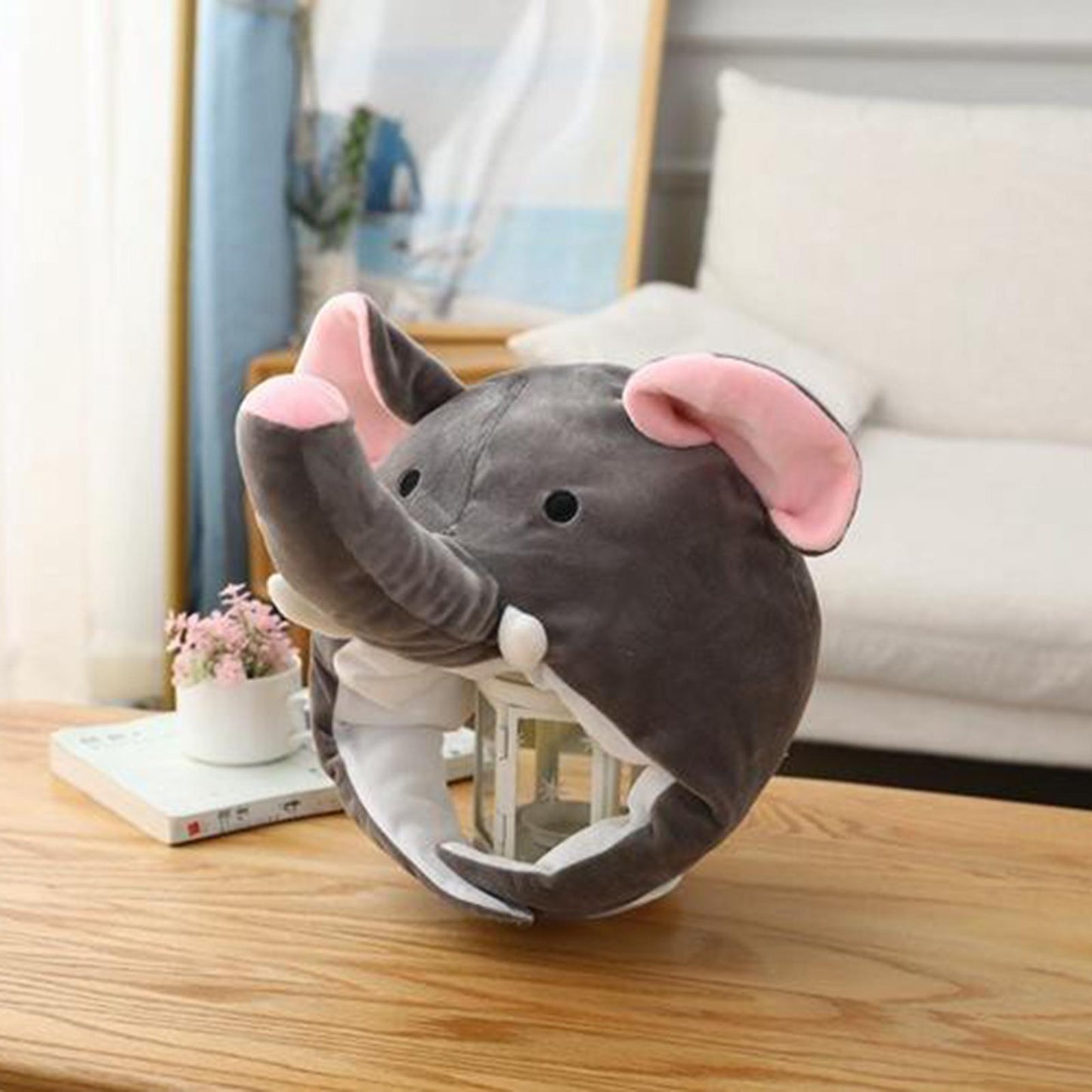 Party Hat Elephant Gray Cosplay Costume Headdress Animal Novelty Beanie Hats