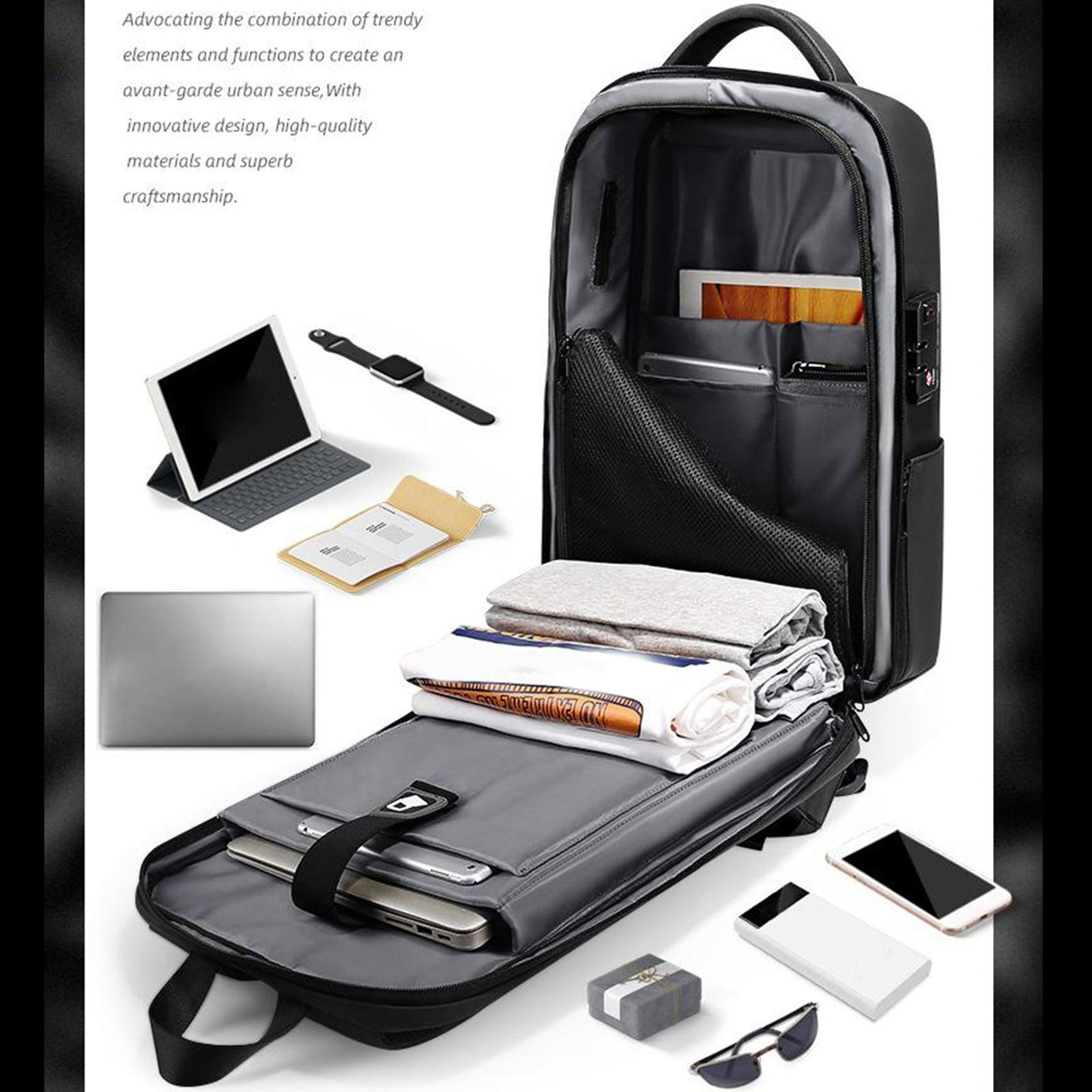 Casual Anti-Theft Large Capacity Laptop Backpack for Women Men Hiking Travel regular version