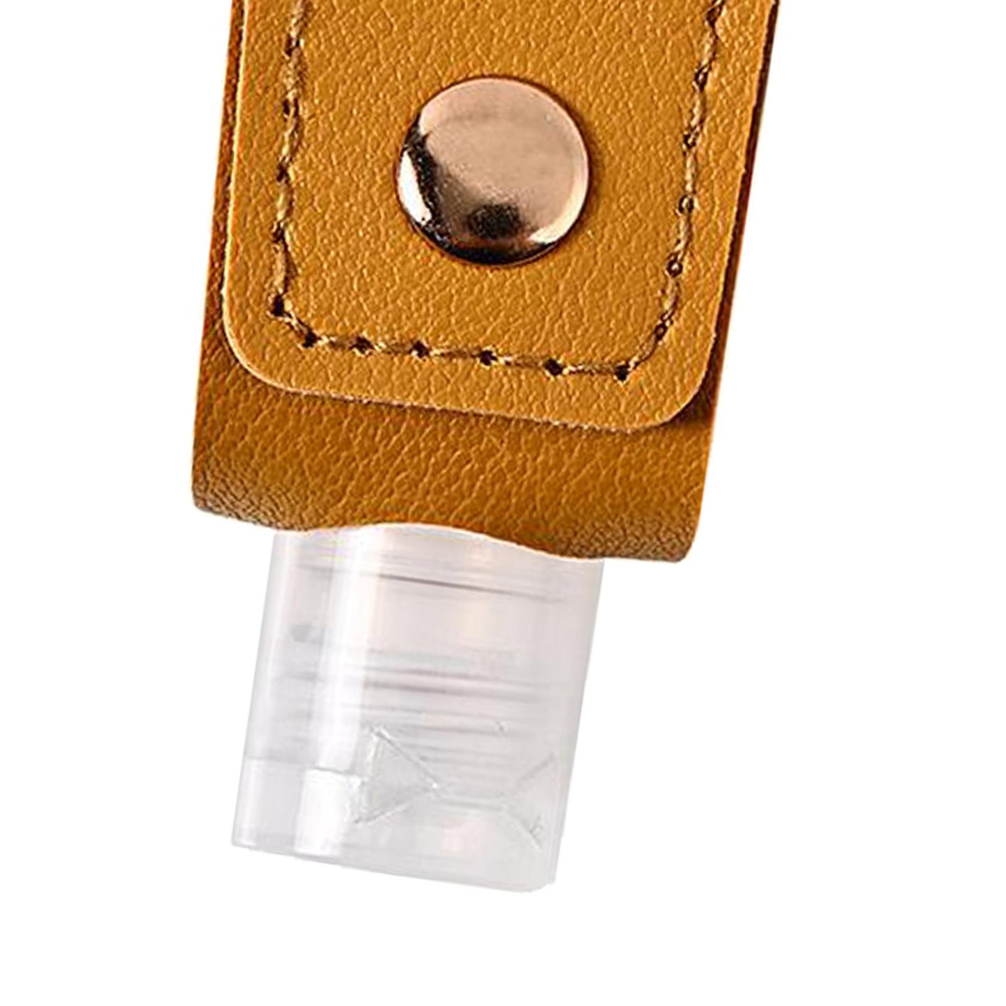 30ML Empty Bottle Refillable Hands Sanitizer Keychain Holder Pouch Yellow