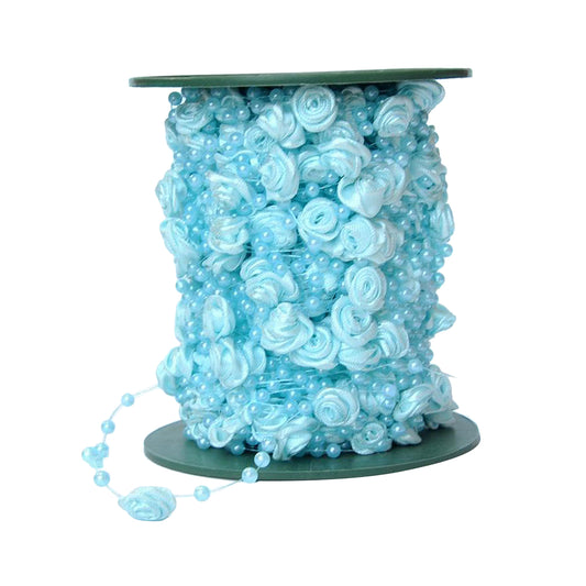 Pearl Garland Beads Chain Trim DIY Wedding Bride Craft Accessories Blue