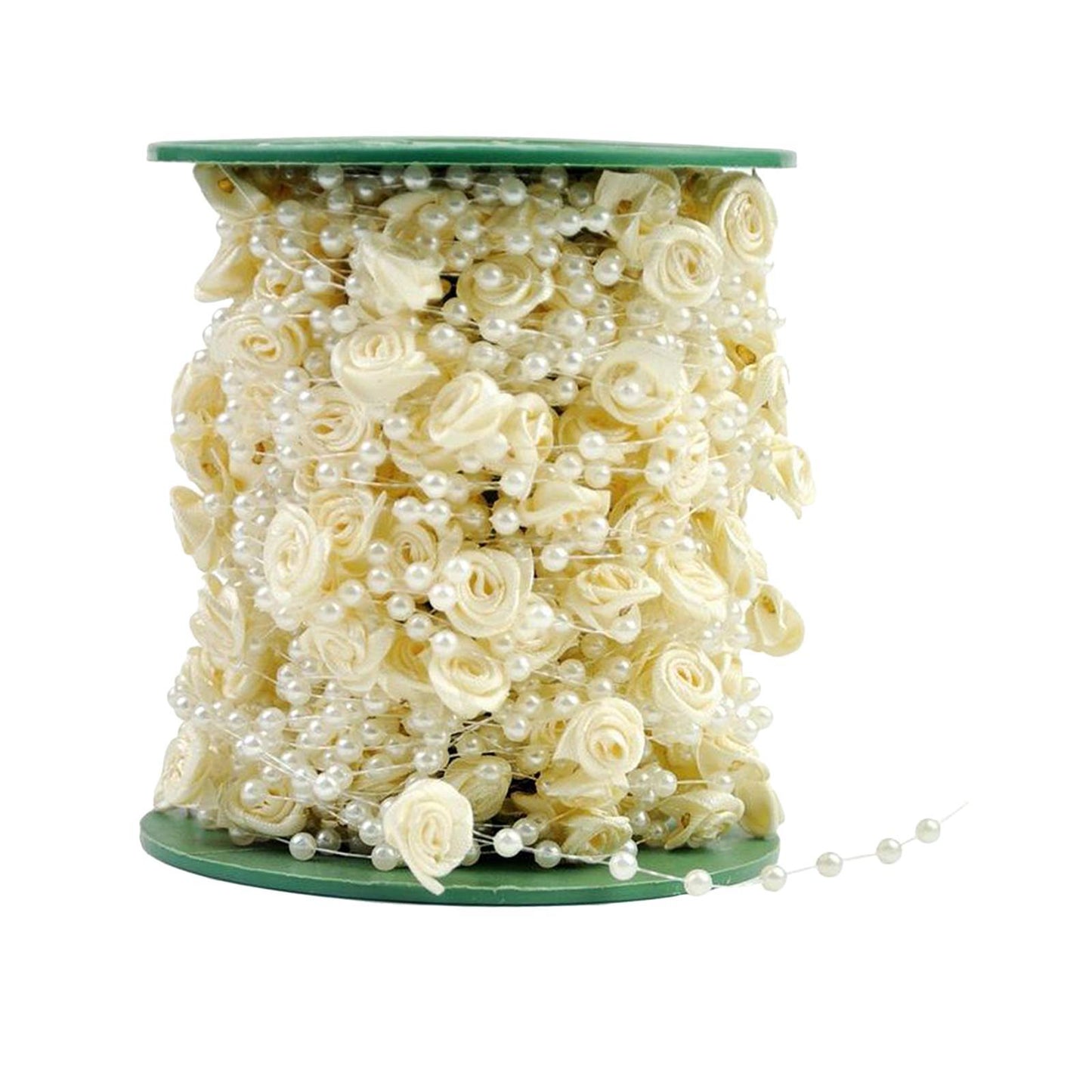 Pearl Garland Beads Chain Trim DIY Wedding Bride Craft Accessories Beige