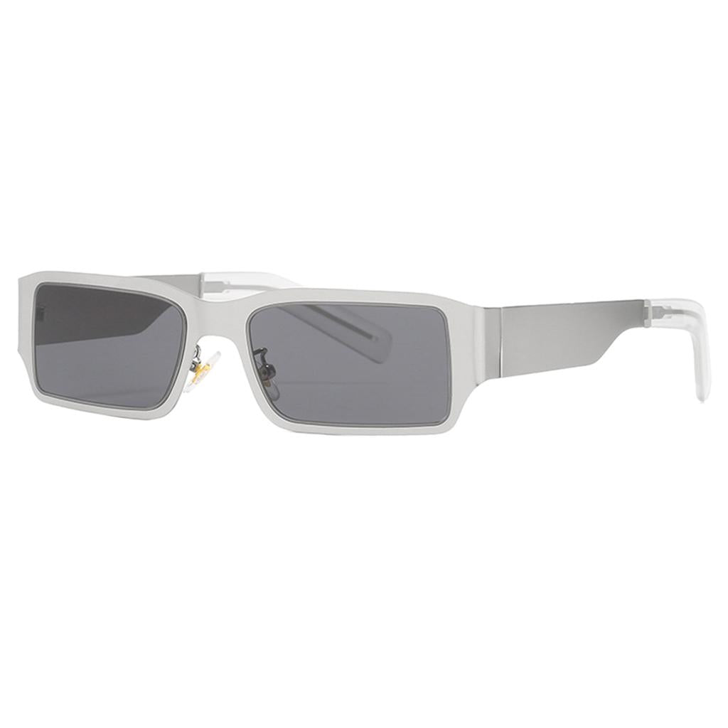 Rectangle Sunglasses Sun Glasses Square Shades Unisex Eyewear Silver_Gray