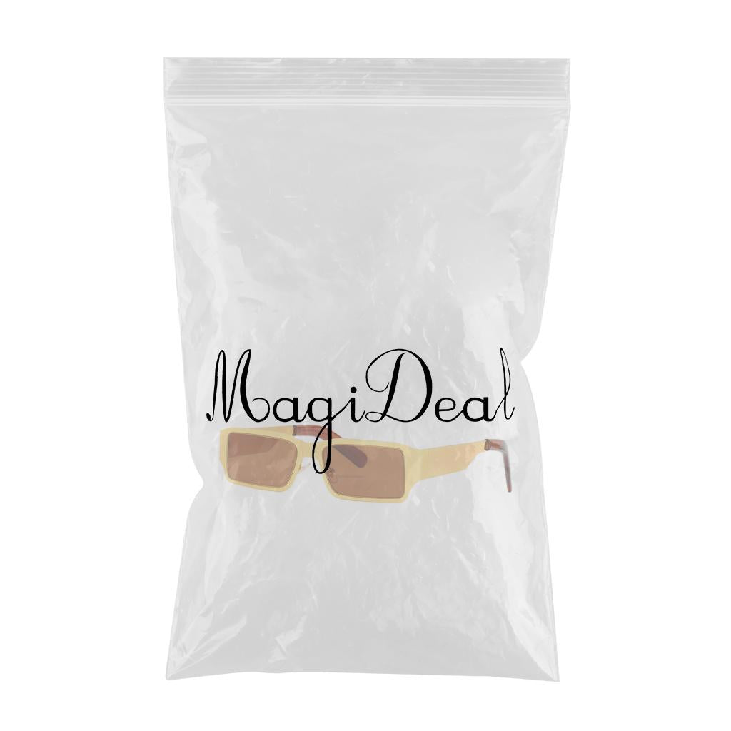 Rectangle Sunglasses Sun Glasses Square Shades Unisex Eyewear Golden_Brown
