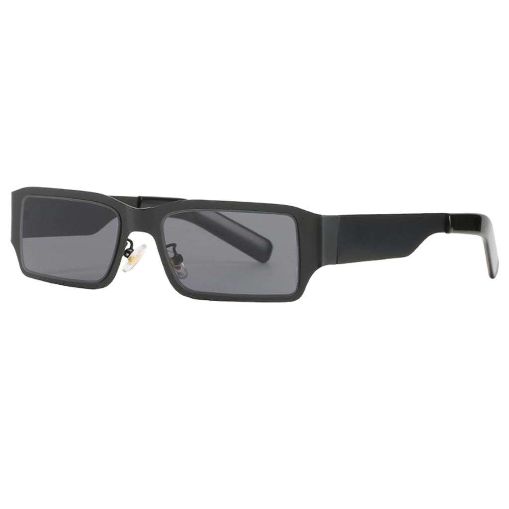 Rectangle Sunglasses Sun Glasses Square Shades Unisex Eyewear Black_Gray