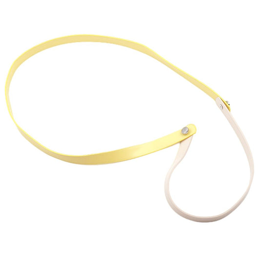 Leather Purse Chain Strap Handle Shoulder Crossbody Bag Handbag Yellow Beige