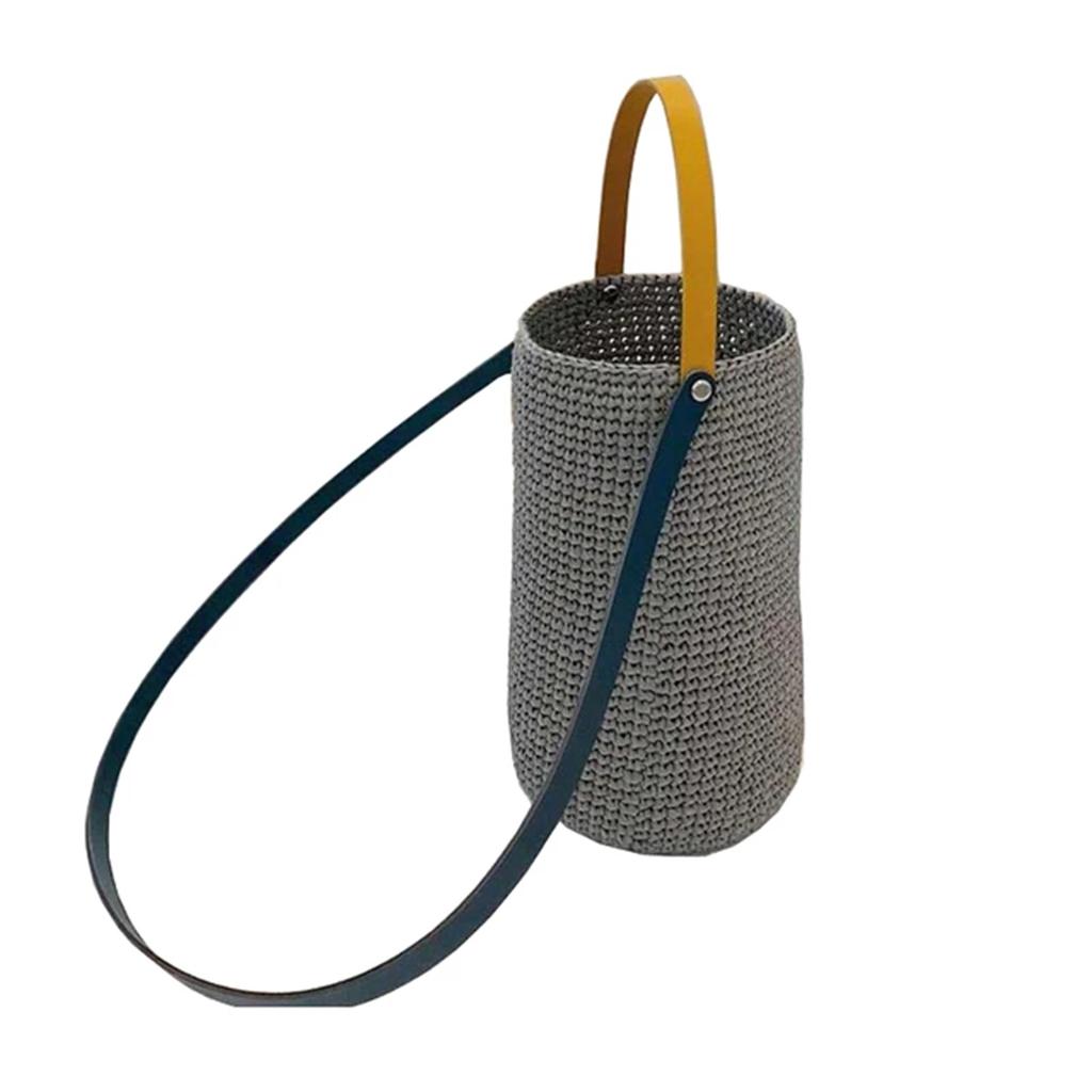 Leather Purse Chain Strap Handle Shoulder Crossbody Bag Handbag Blue Yellow