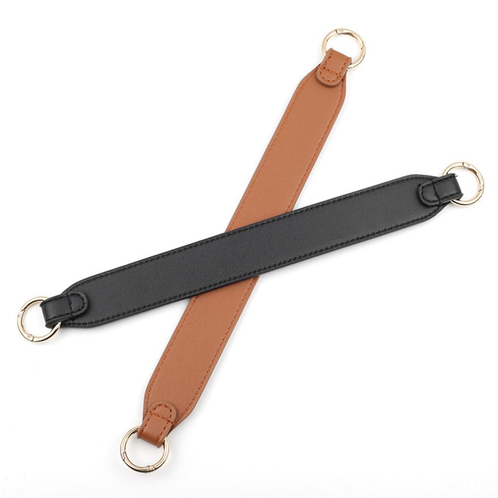 PU Leather Bag Strap Replacement Detachable Tote Handbag Handle Belt Black