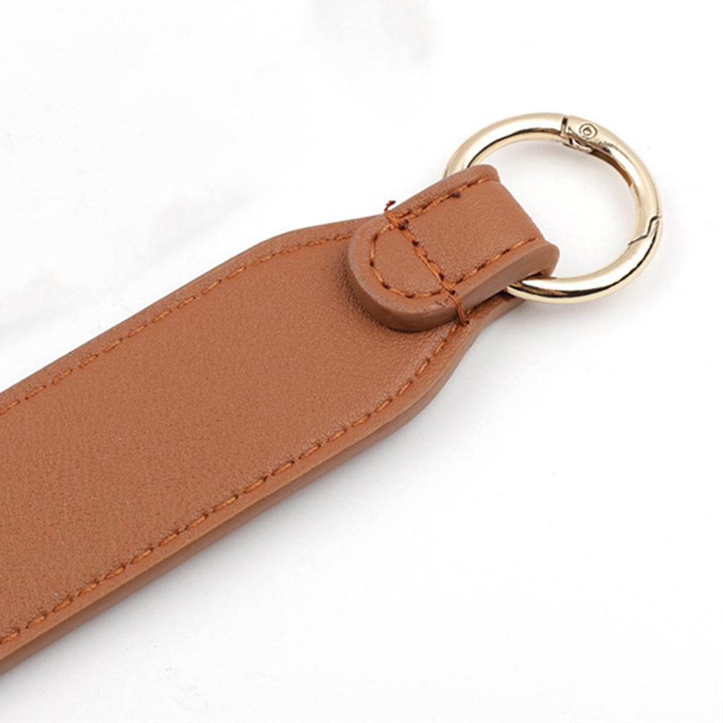 PU Leather Bag Strap Replacement Detachable Tote Handbag Handle Belt Borwn