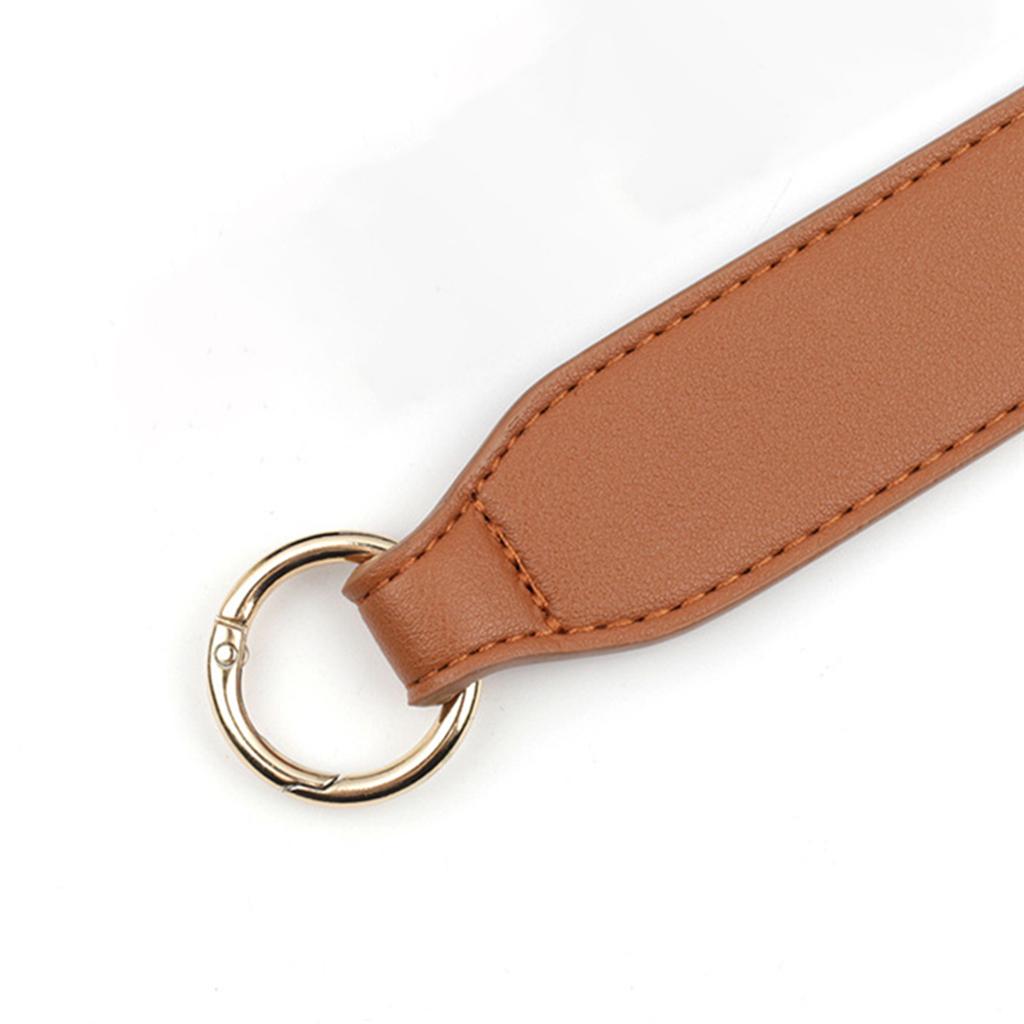 PU Leather Bag Strap Replacement Detachable Tote Handbag Handle Belt Borwn