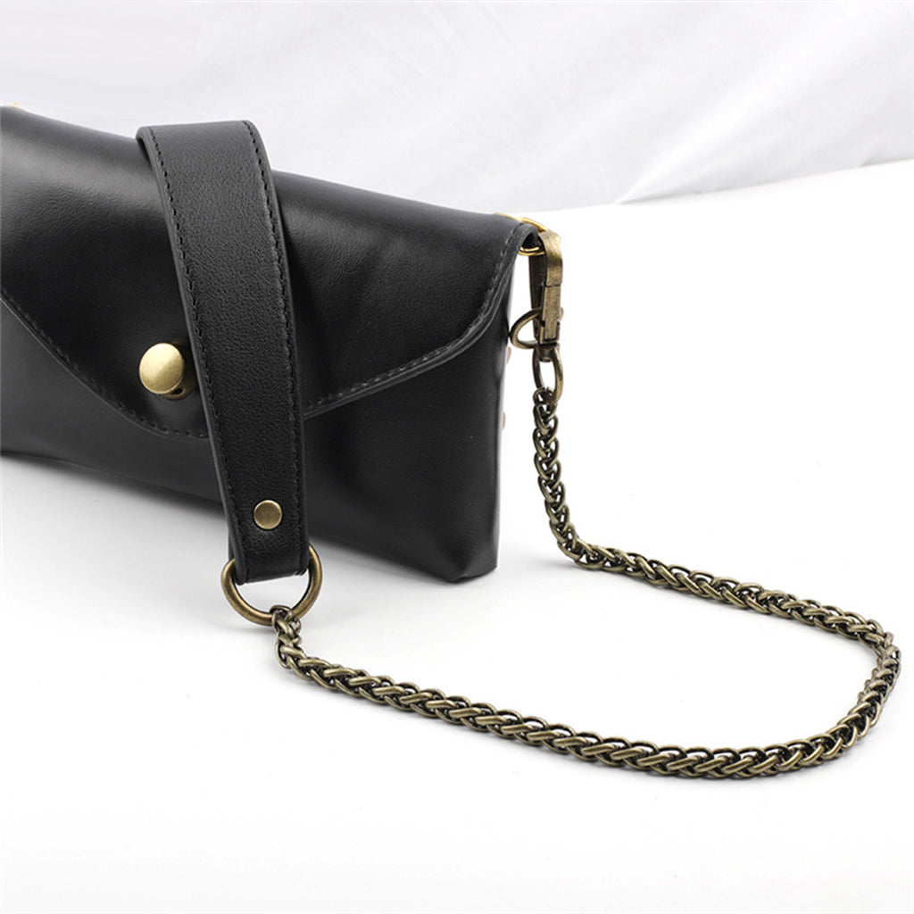 45 PU Leather Chain Bag Strap Removable Bag Handle Bags Accessories Black"