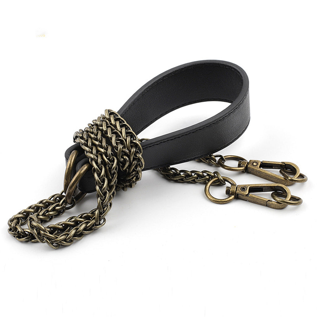 45 PU Leather Chain Bag Strap Removable Bag Handle Bags Accessories Black"