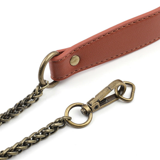 45 PU Leather Chain Bag Strap Removable Bag Handle Bags Accessories Brown"
