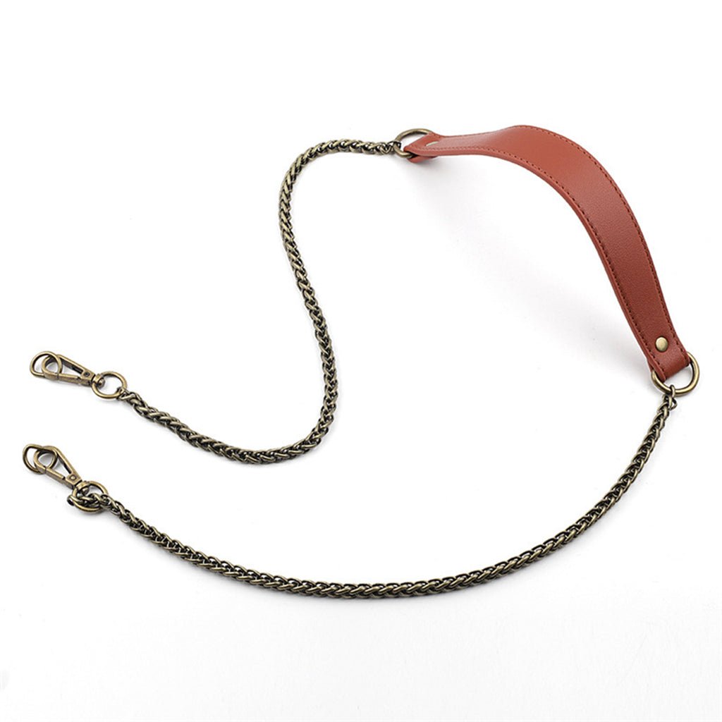45 PU Leather Chain Bag Strap Removable Bag Handle Bags Accessories Brown"