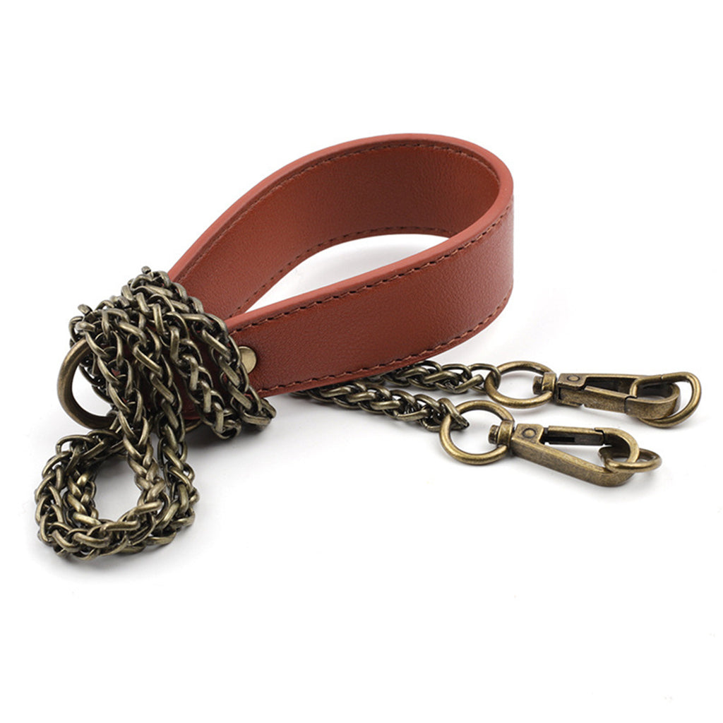45 PU Leather Chain Bag Strap Removable Bag Handle Bags Accessories Brown"