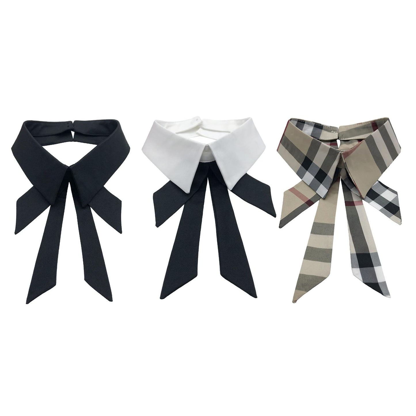 Classic Fake Collar Bowknot Shirt Detachable Cardigan Dickey Neckline Black