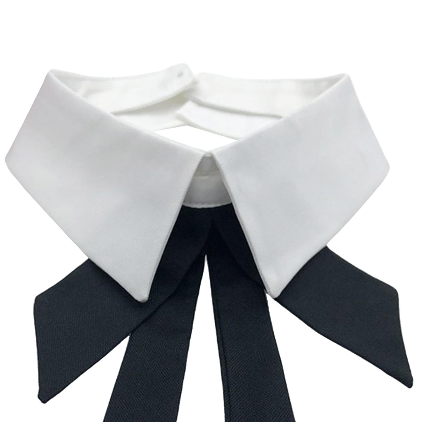 Classic Fake Collar Bowknot Shirt Detachable Cardigan Dickey Neckline White