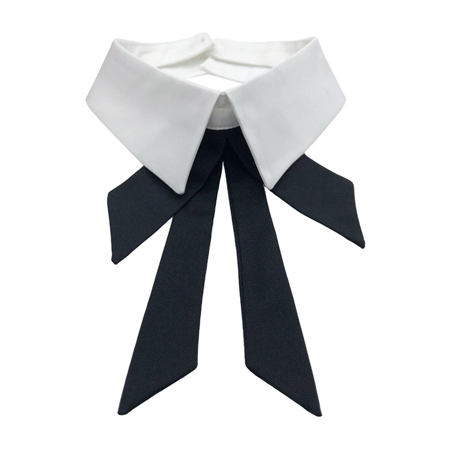 Classic Fake Collar Bowknot Shirt Detachable Cardigan Dickey Neckline White