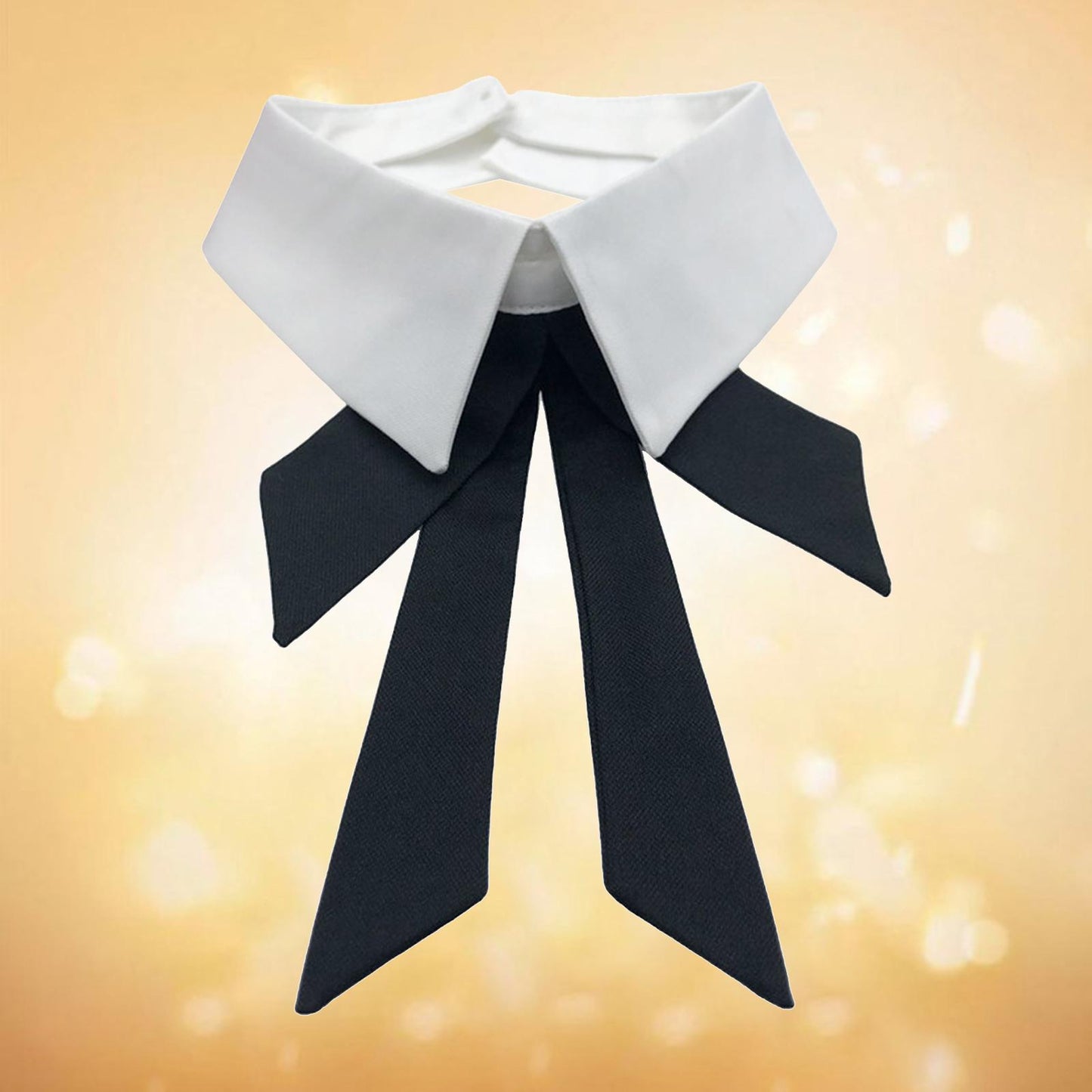 Classic Fake Collar Bowknot Shirt Detachable Cardigan Dickey Neckline White
