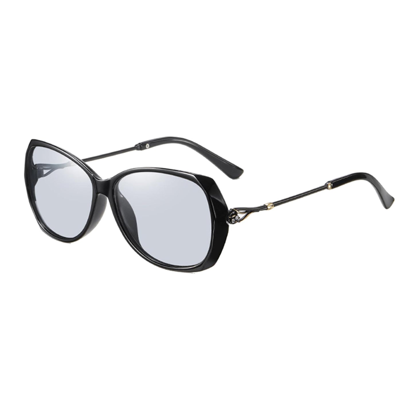 Women Sunglasses Fashion Polarized Driving Sun Glasses Black Change Lens